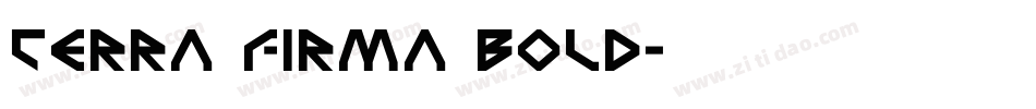 Terra Firma Bold字体转换